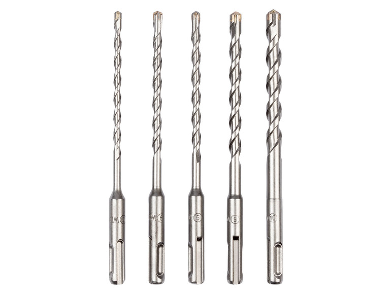 Ein Satz von fünf Betonbohrern