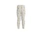 Kinderleggings in Beige mit schwarzen Herzen.