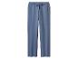 Blaue Jogginghose mit Kordelzug in der Taille und Taschen.