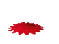 Roter Weihnachtsbaumrock mit kleinen Lichtern auf weißem Hintergrund