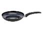 Schwarze Antihaft-Bratpfanne mit schwarzem Griff.