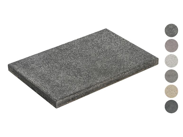 Dunkelgraue rechteckige Terrassenplatte mit Farbmustern