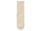 Beige Socken mit rutschfesten Punkten.
