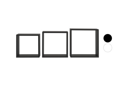 LIVARNO home Regalwürfel-Set, 3 Stück