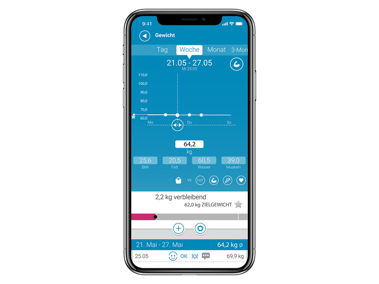 MEDISANA Körperfettwaage »BS App 444 mit Connect«