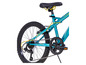 Ein blaues Mountainbike mit Shimano-Schaltung