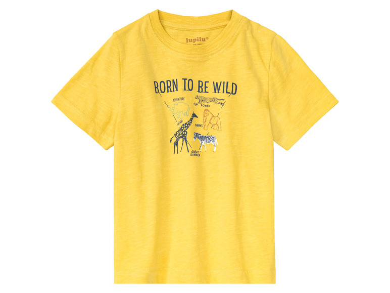 Gehe zu Vollbildansicht: LUPILU® Kleinkinder Jungen T-Shirts, 2 Stück, mit Rundhalsausschnitt - Bild 3