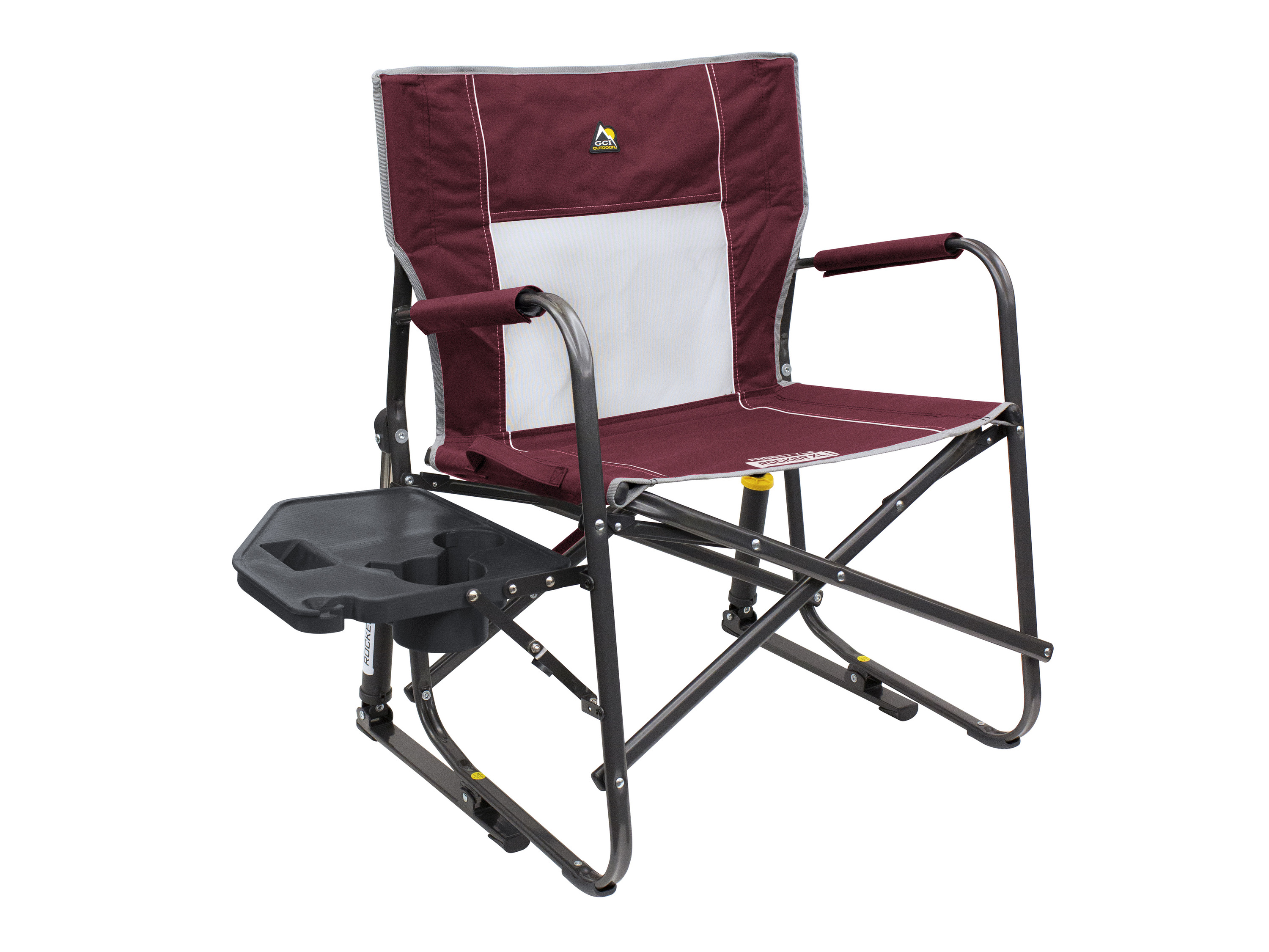 GCI Freestyle Rocker XL™ Campingstuhl mit Schaukelfunktion und Seitentisch (Cinnamon)““ | 00631444009498