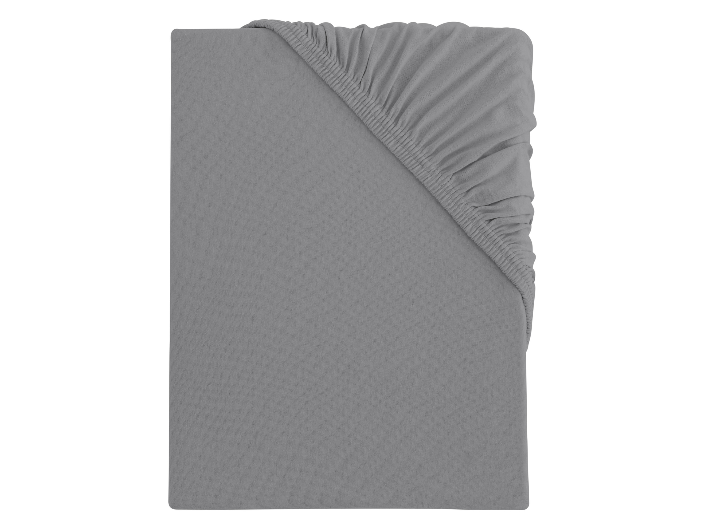 S.OLIVER Spannbettlaken Bi-Elastic Jersey 90-100x200cm (Grau)