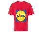 Rotes T-Shirt mit Lidl-Logo.