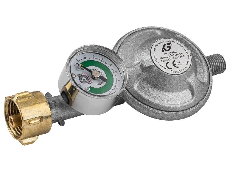 Propangasregler mit Manometer und Leckanzeige