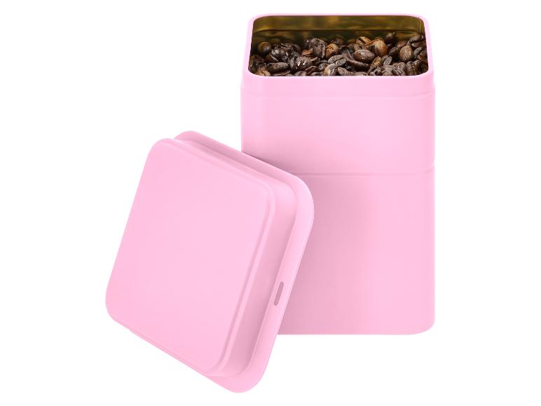 Rosa Kaffeebohnendose mit Deckel