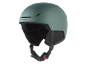 Grüner Skihelm mit Belüftungsschlitzen und verstellbarem Kinnriemen