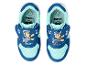 Kinder-Sneaker mit Zeichentrickfigur, in Blau und Türkis.