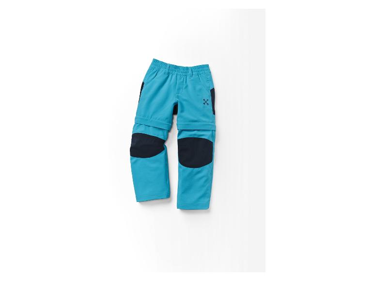 Blaue Wanderhose mit Knieschützern für Kinder.