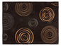 Braune Fußmatte mit runden Mustern