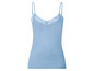 Ein hellblaues Tanktop mit Spitze