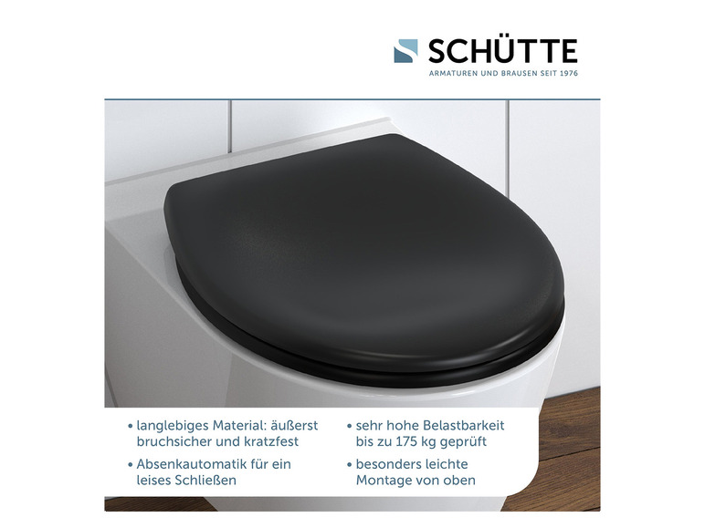 Gehe zu Vollbildansicht: Schütte WC Sitz Duroplast mit Absenkautomatik und Schnellverschluss - Bild 10