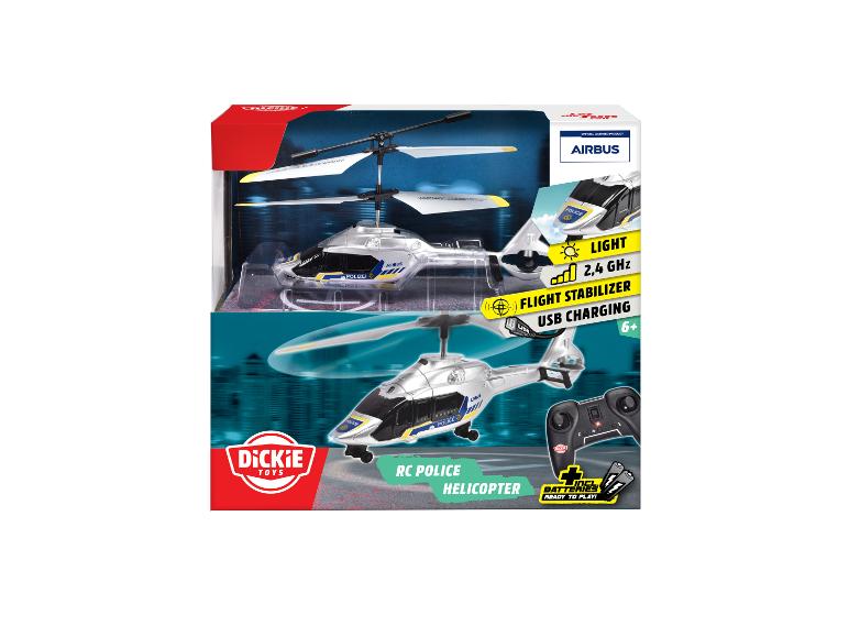 Dickie Toys RC Polizeihelikopter mit Airbus-Lizenz, Licht und USB-Ladefunktion.