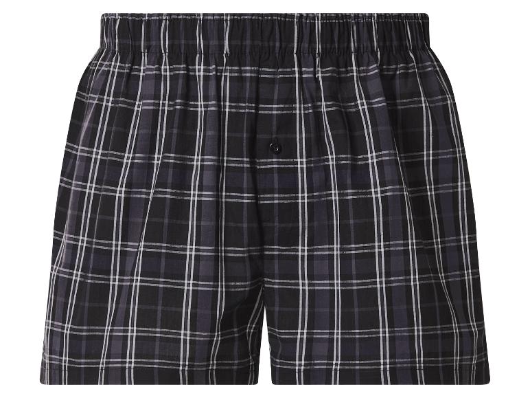 Herren-Boxershorts im schwarz-weißen Karomuster mit Gummibund