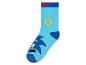 Sonic the Hedgehog Socken: hellblaues Design mit Hauptfigur und Ring.