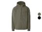Herren Softshelljacke mit Kapuze in Olivgrün und Schwarz