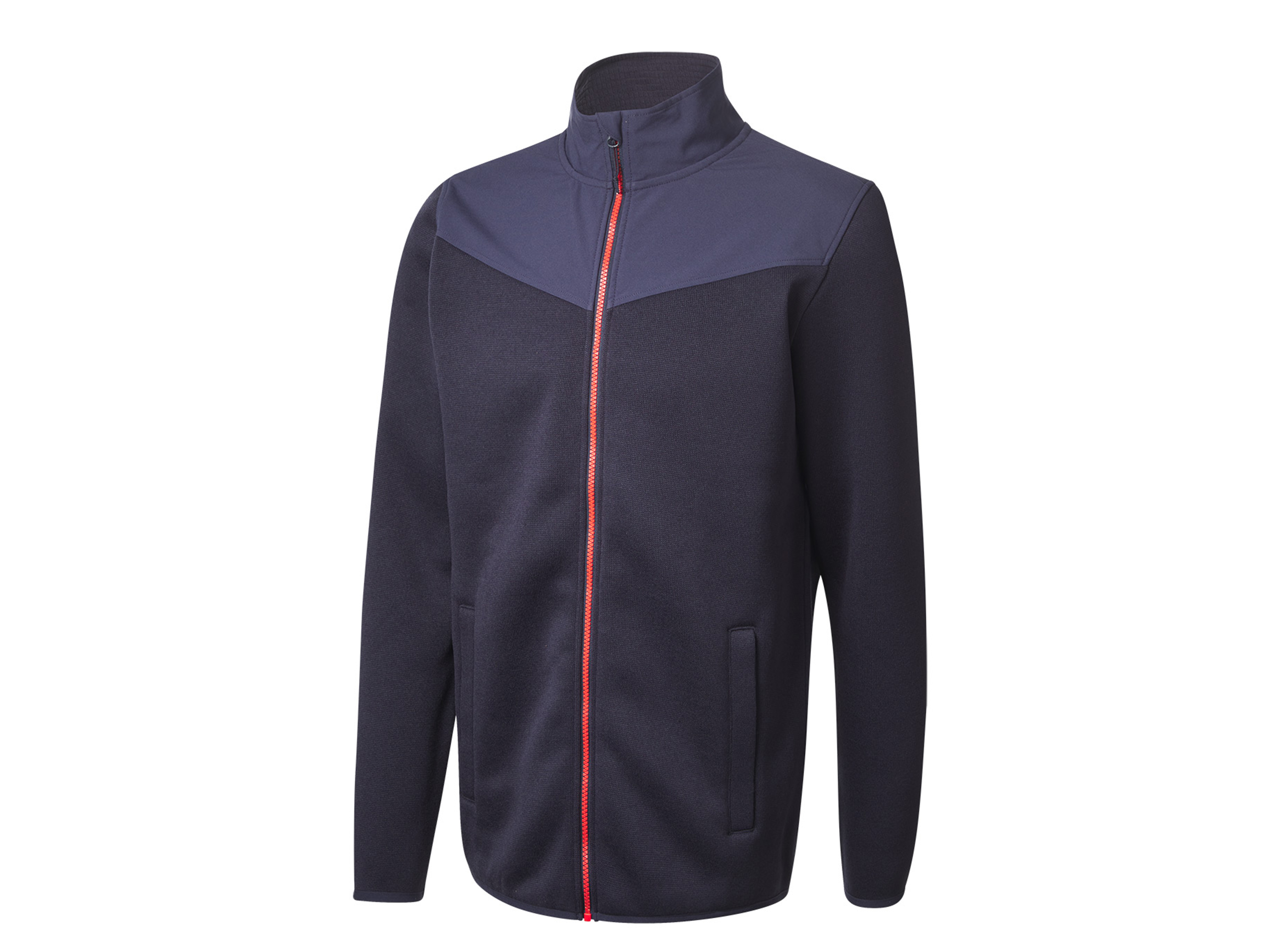 CRIVIT Herren Jacke Strickfleece Outdoor (Navy, L(52/54)) | 04334036086643