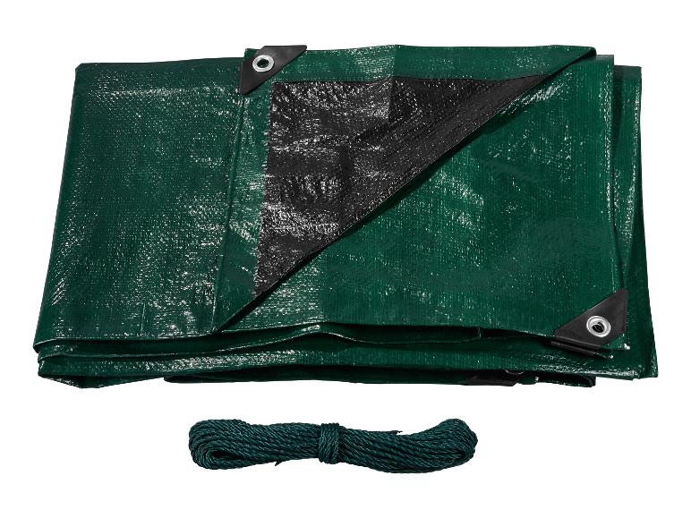 Grüne Plane mit Seil