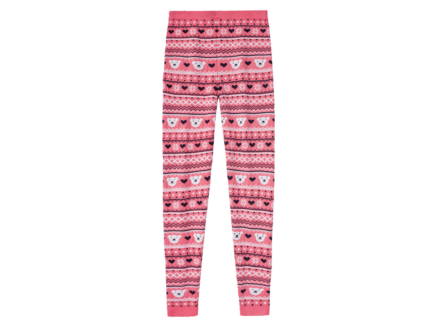 Thumbnail - pepperts!® Kinder Mädchen Strickleggings Weihnachten (pink, 134/140)