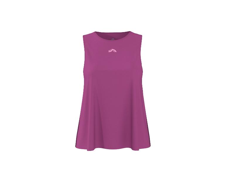 Fuchsiafarbenes Damen-Sport-Tanktop mit Logo.