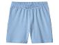 Hellblaue Shorts mit elastischem Bund.