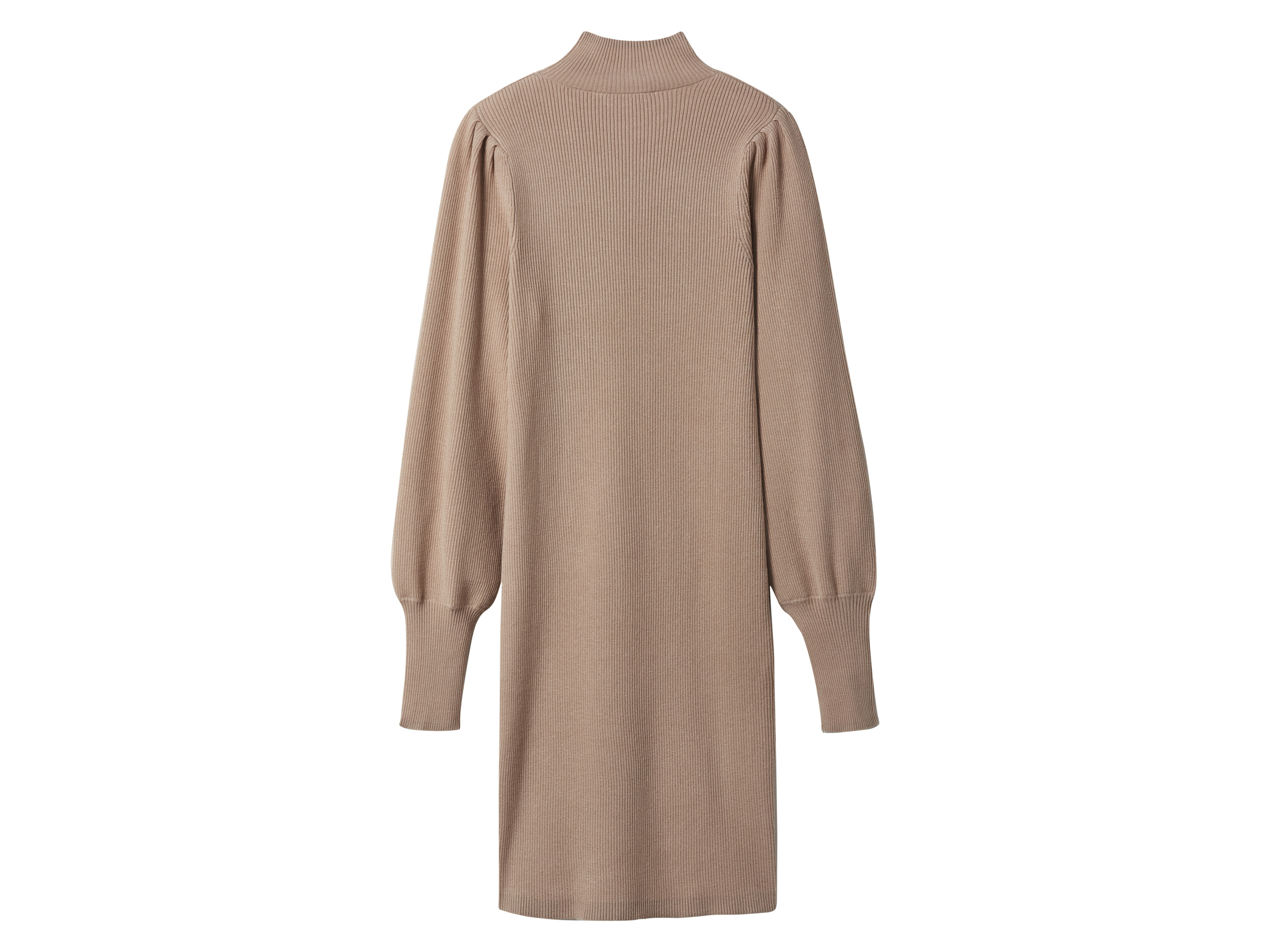 Thumbnail - esmara® Damen Geripptes Strickkleid (Beige, M(40/42))