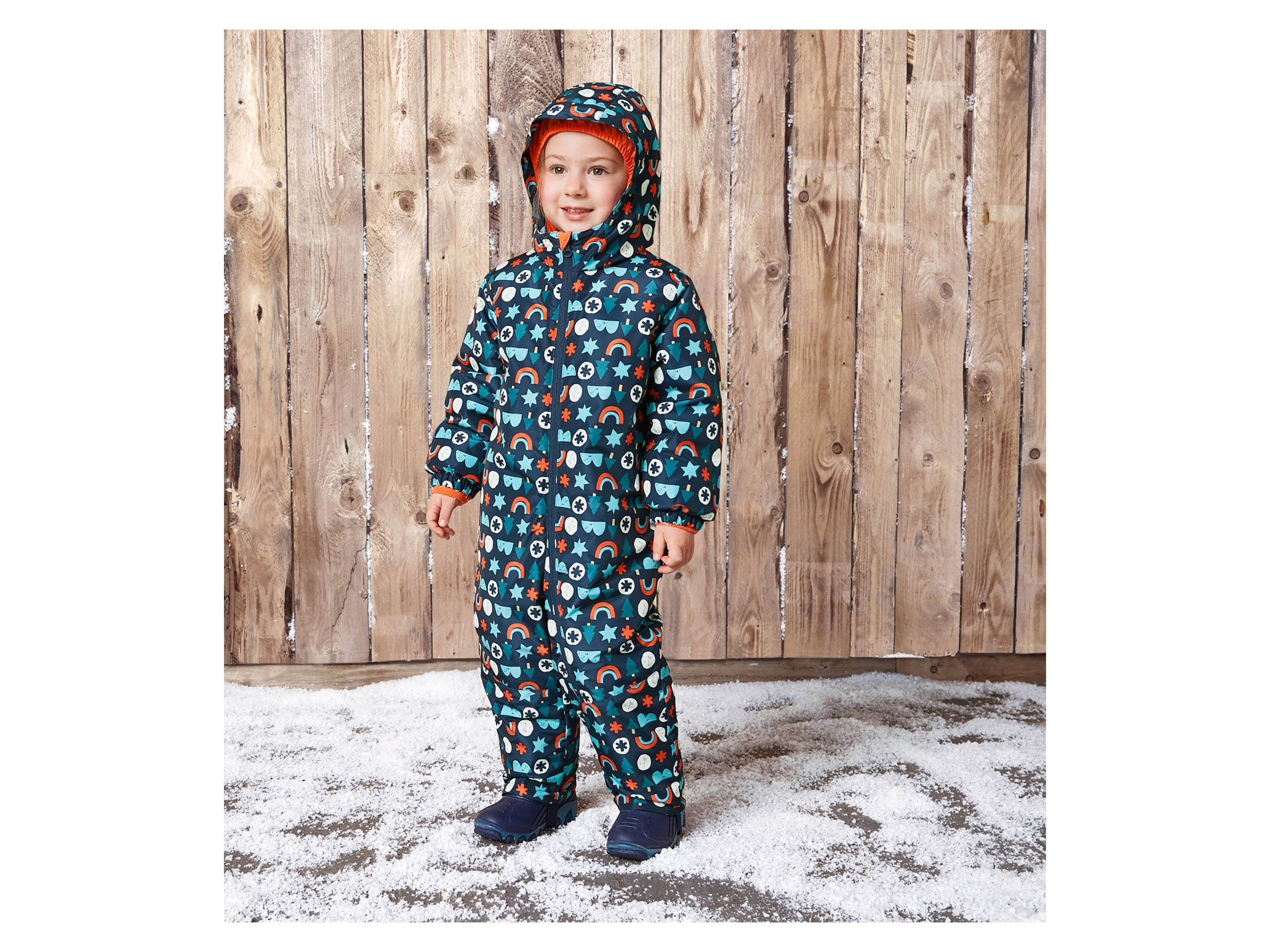 LUPILU® Baby Kleinkinder Jungen Schneeoverall (Gemustert navy, 80) – Bild 2 von 4