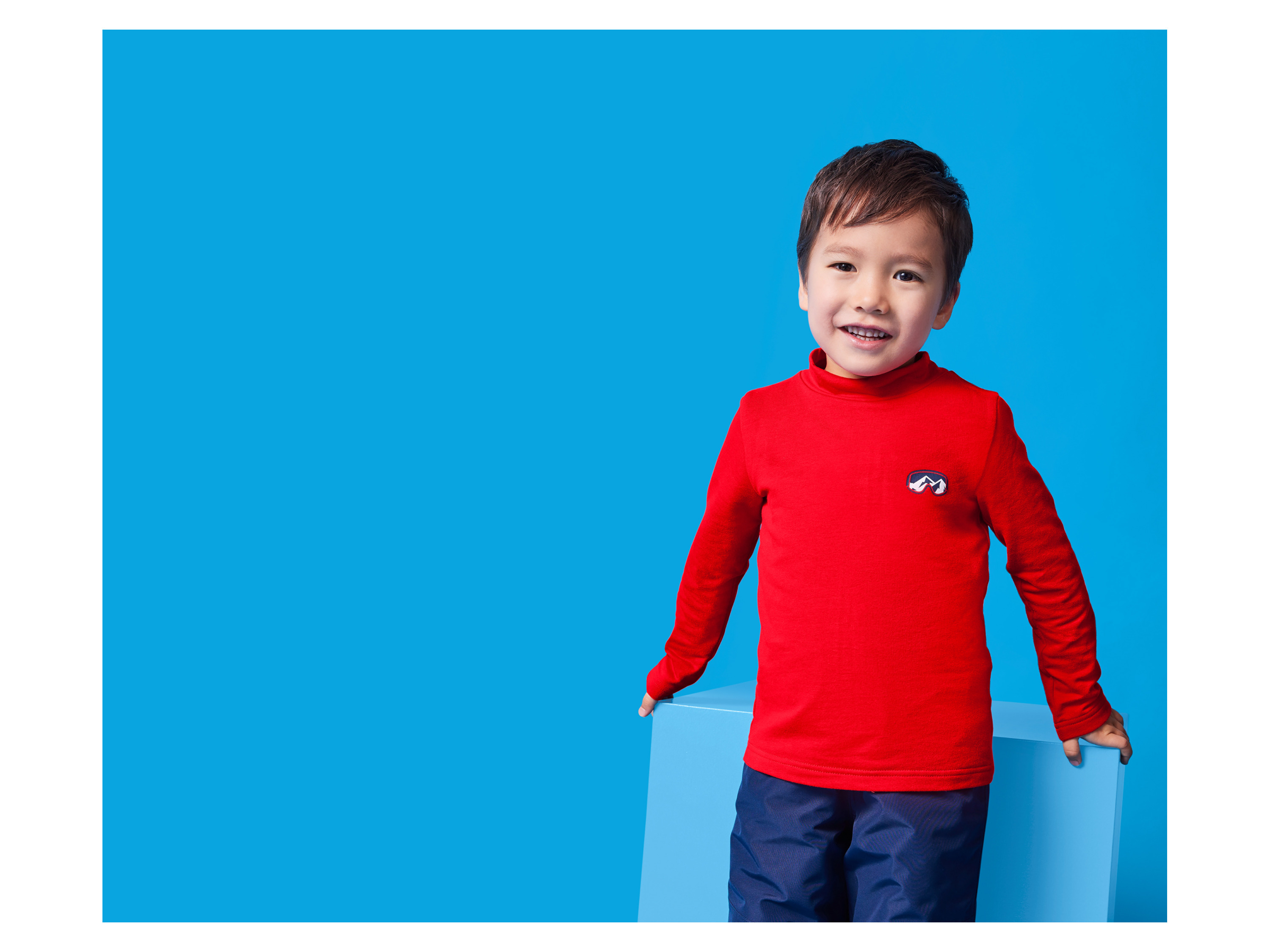 Thumbnail - lupilu® Kinder-Thermo-Langarmshirts, 2 Stück (navy/rot, 98/104)