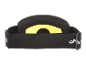 Schwarze Skibrille mit gelber Linse, Vorderansicht