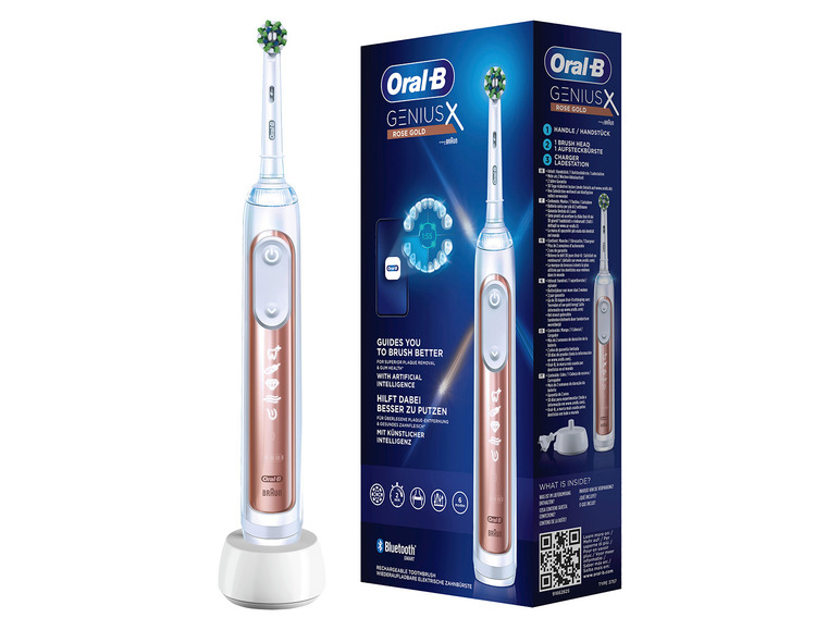 Gehe zu Vollbildansicht: Oral-B Genius X Elektrische Zahnbürste, rosegold - Bild 1