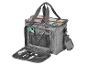 Graue Basteltasche mit transparentem Oberteil und offenem Vorderfach