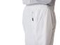 Elegante weiße Hose mit Reißverschlusstaschen.