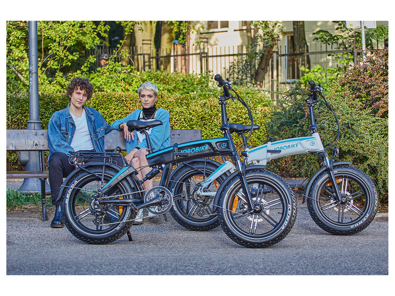 Gehe zu Vollbildansicht: JOBOBIKE E-Bike »Eddy«, Fat-Reifen, vollgefedert, 20 Zoll - Bild 10