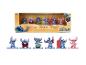 Disney Stitch Metallfiguren-Set, inklusive Stitch, Ukulele Stitch, Roter Anzug Stitch, Surfing Stitch, Tanzender Stitch und Angel.