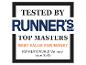 Runner's World Germany Auszeichnung für „Bestes Preis-Leistungs-Verhältnis“, getestet von Top-Mastern.