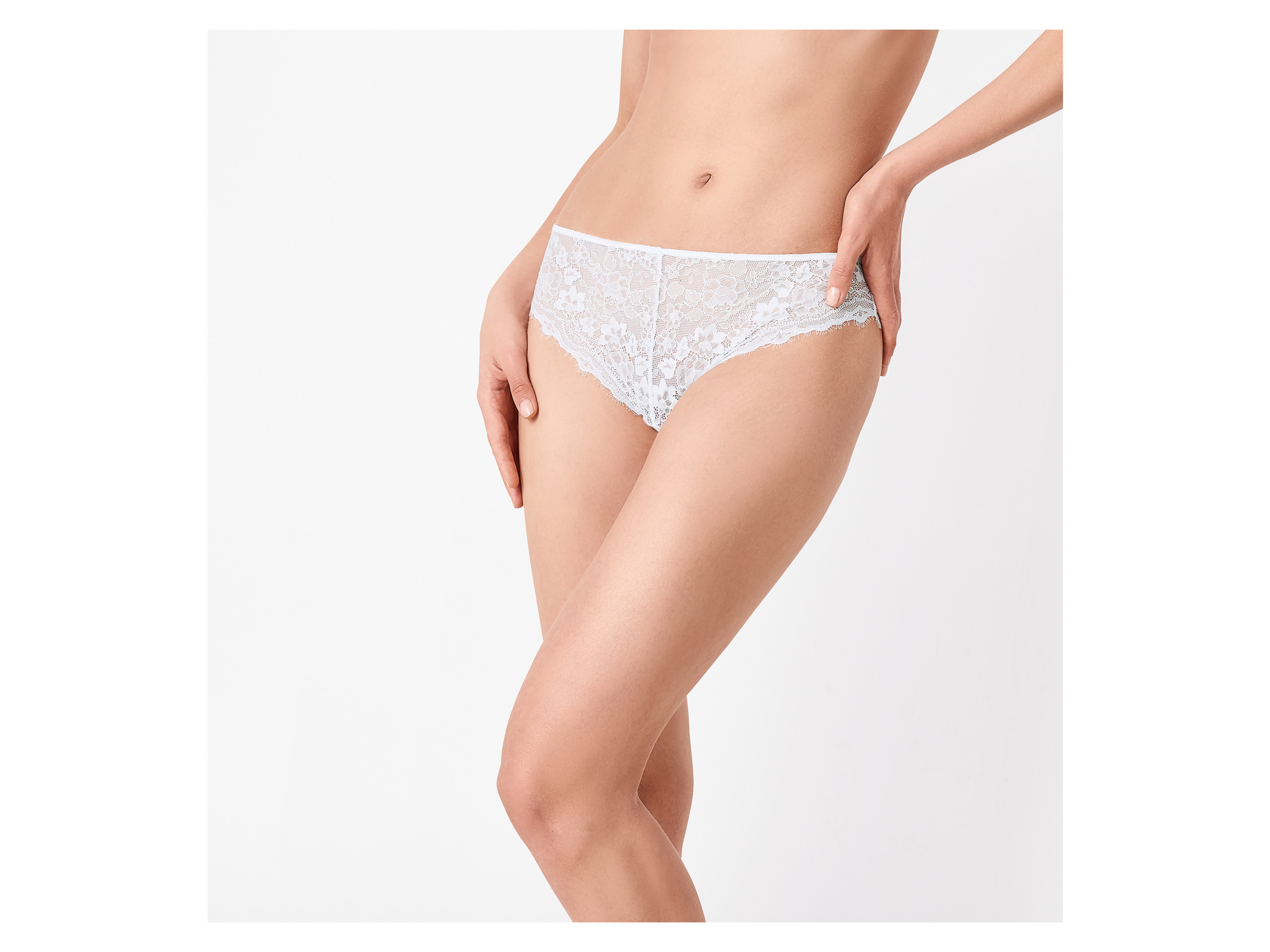 Thumbnail - esmara® Damen Slip mit Spitze, 2 Stück (Weiß, XS(32/34))