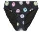 Schwarze Smiley World Badehose mit bunten Smiley-Prints.