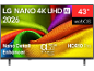 43-Zoll 4K UHD Fernseher mit Nano Detail Enhancer und AI-Prozessor.
