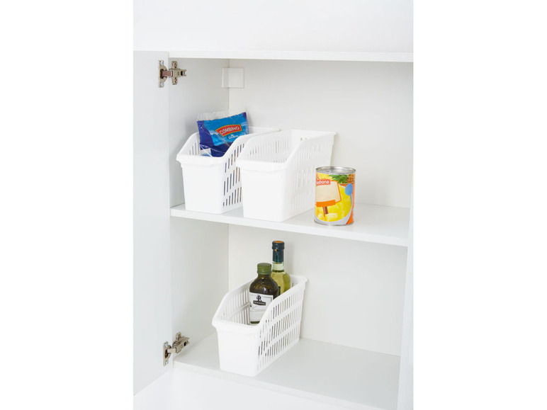 Gehe zu Vollbildansicht: ERNESTO® Küchenschrank / Kühlschrank Organizer, verschiedene Varianten, weiß/transparent - Bild 21
