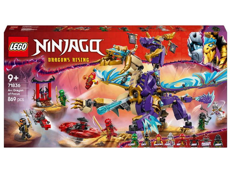 LEGO Ninjago Dragons Rising Arc Dragon of Focus Set mit Minifiguren.