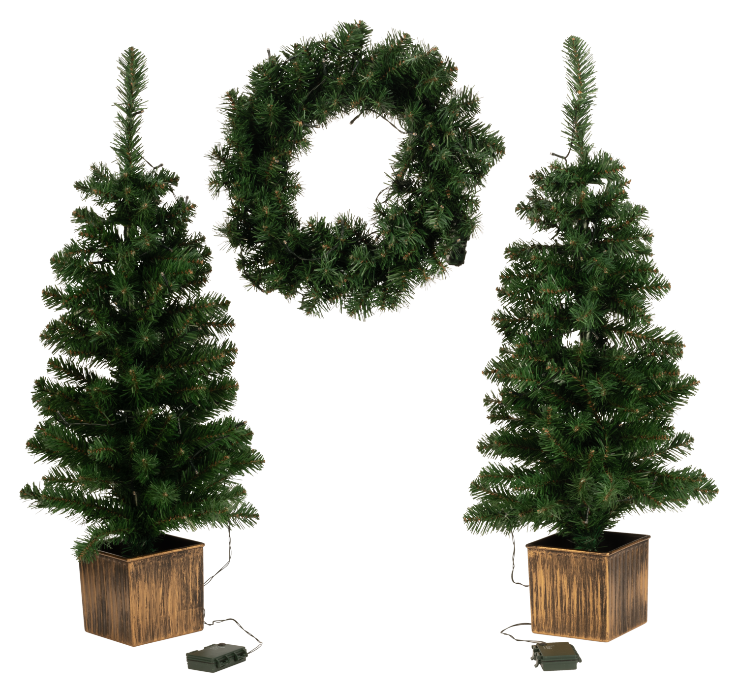 LIVARNO® LED-Weihnachtsbaum-Adventskranz-Set, 3-tlg. – Bild 2 von 3