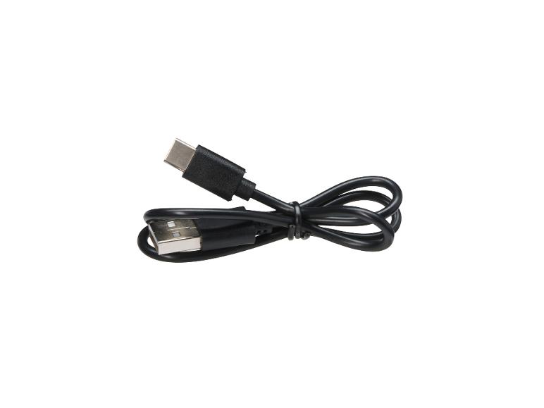 Schwarzes aufgerolltes USB-A-zu-USB-C-Ladekabel