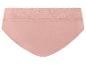 Damen-Slip in Rosa mit Spitzenbesatz