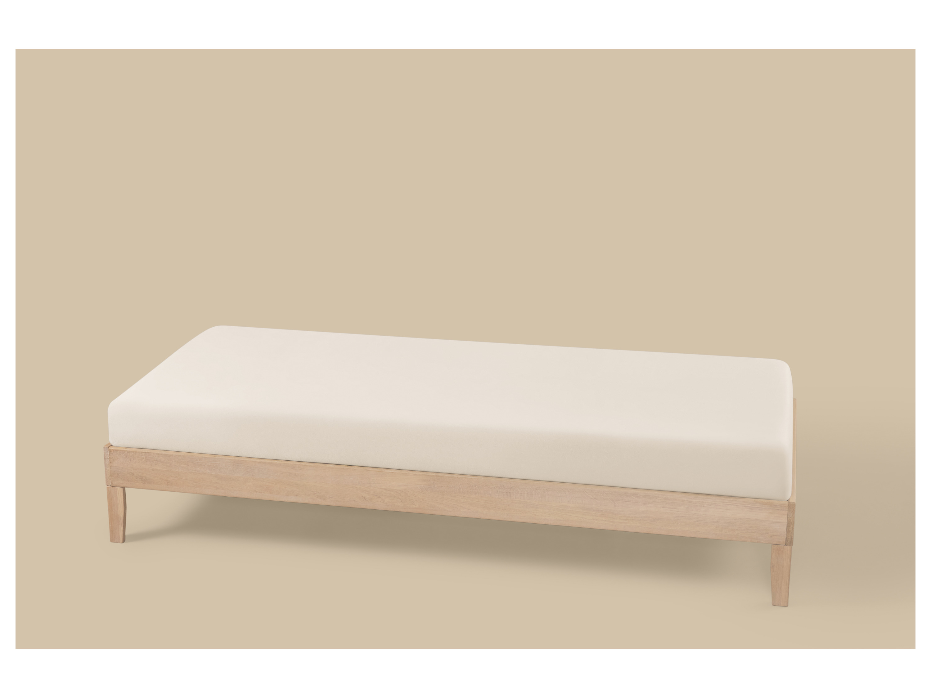 LIVARNO® Jersey-Spannbettlaken mit Leinen, 90-100 x 200 cm (Sand) – Bild 2 von 4